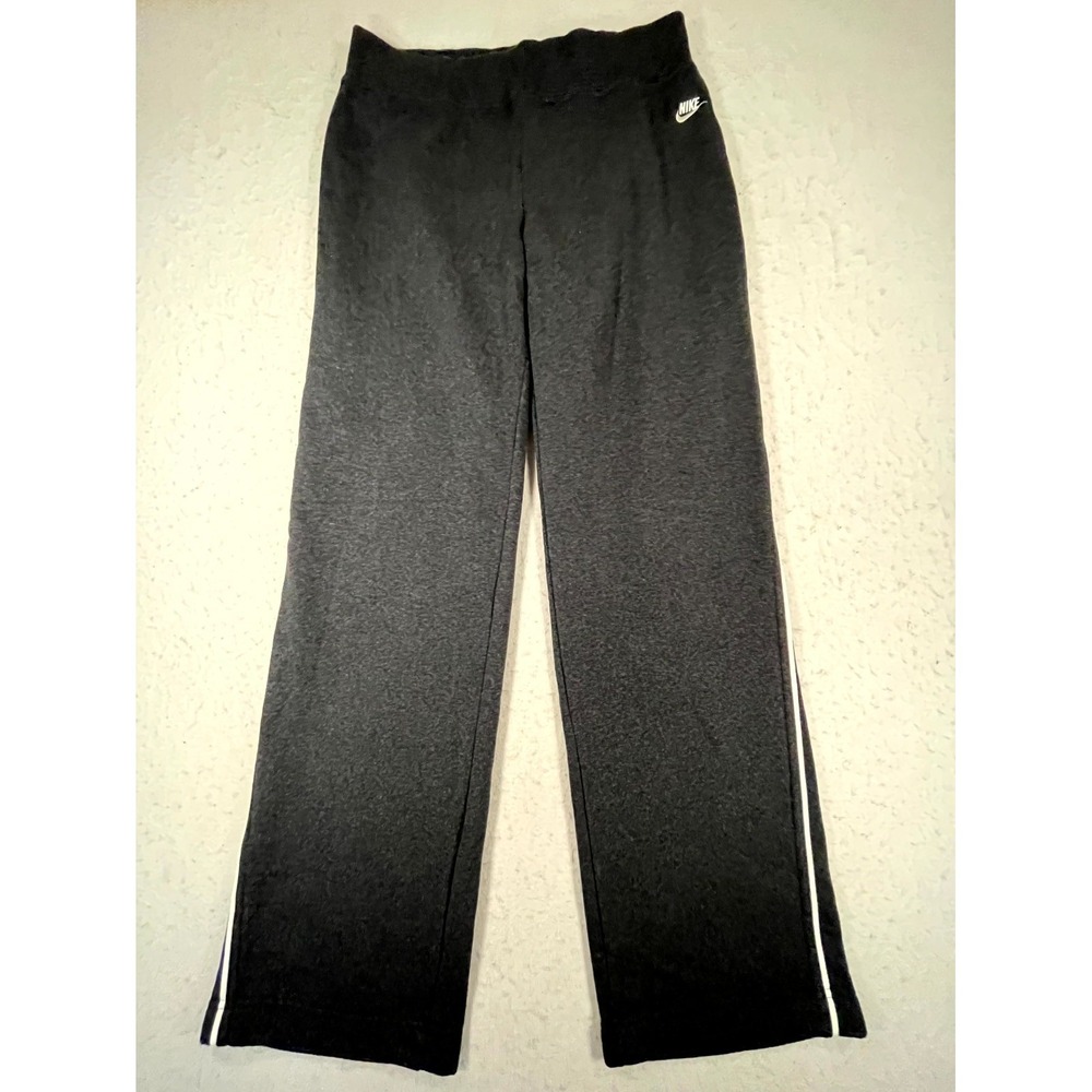 Nike Sweatpants‎ Womens Small Gray Cotton Stretch Swoosh Flare Leg Athletic Yoga